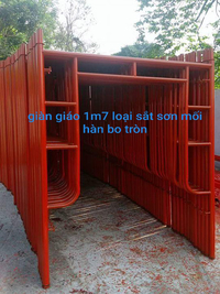 GIÀN GIÁO 1m7 LOẠI SẮT SƠN, MỐI HÀN BO TRÒN